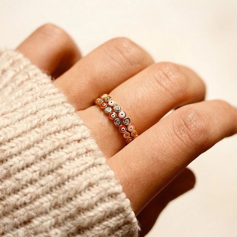 Celebrate Luck: Rainbow Eye Eternity Ring | Ace of Craft