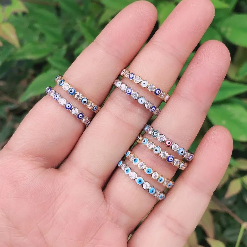 Celebrate Luck: Rainbow Eye Eternity Ring | Ace of Craft