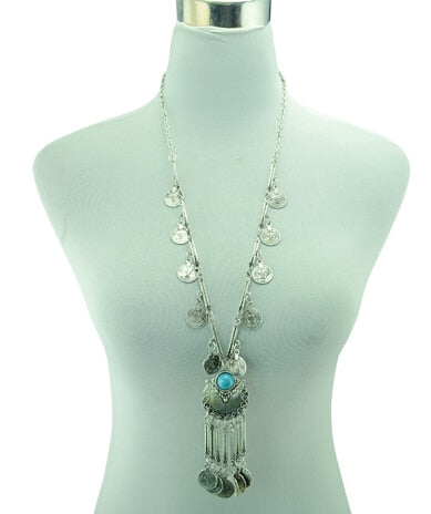 Turkish Boho Coin Tassel Necklace: Exquisite Ethnic Jewelry | Ace of Craft