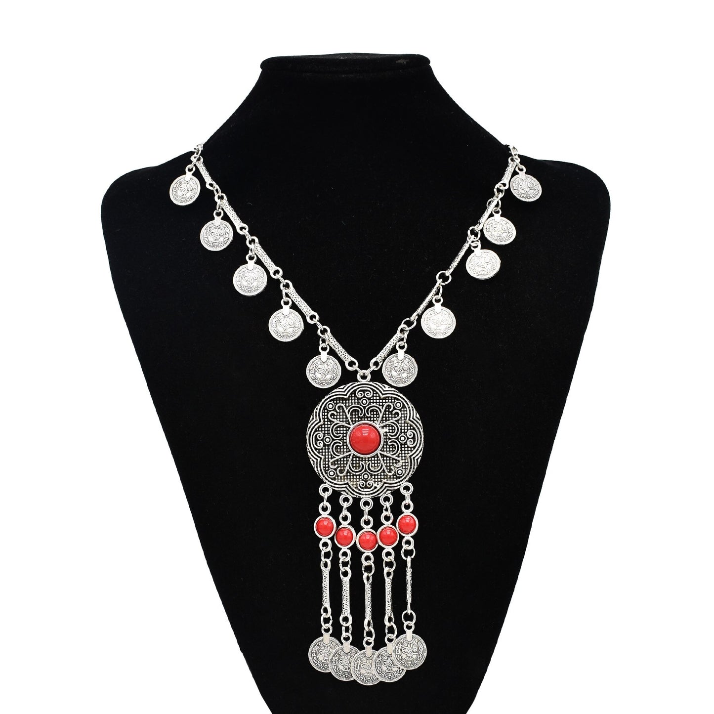 Turkish Boho Coin Tassel Necklace: Exquisite Ethnic Jewelry | Ace of Craft