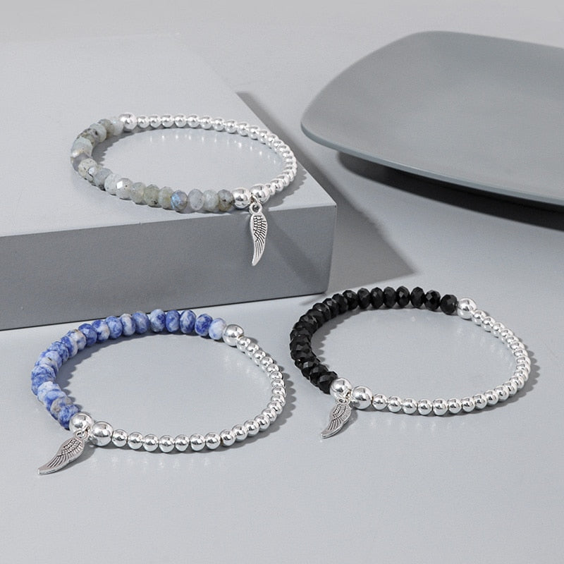 Labradorite Angel Wing Bracelet - Energy Charm for All!  | Ace of Craft