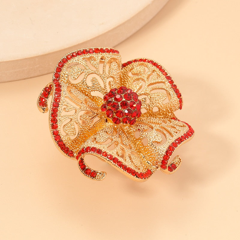 Classic Flower Zircon Adjustable Ring | Ace of Craft