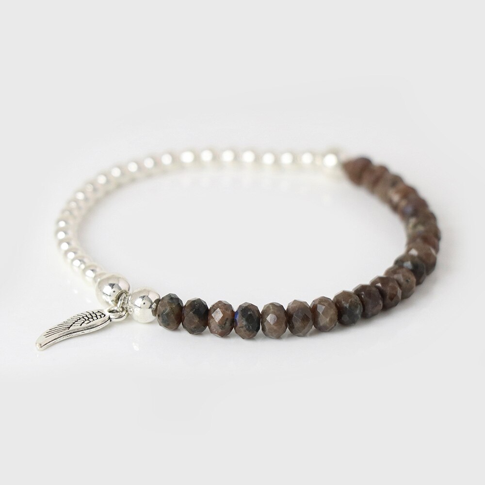 Labradorite Angel Wing Bracelet - Energy Charm for All!  | Ace of Craft