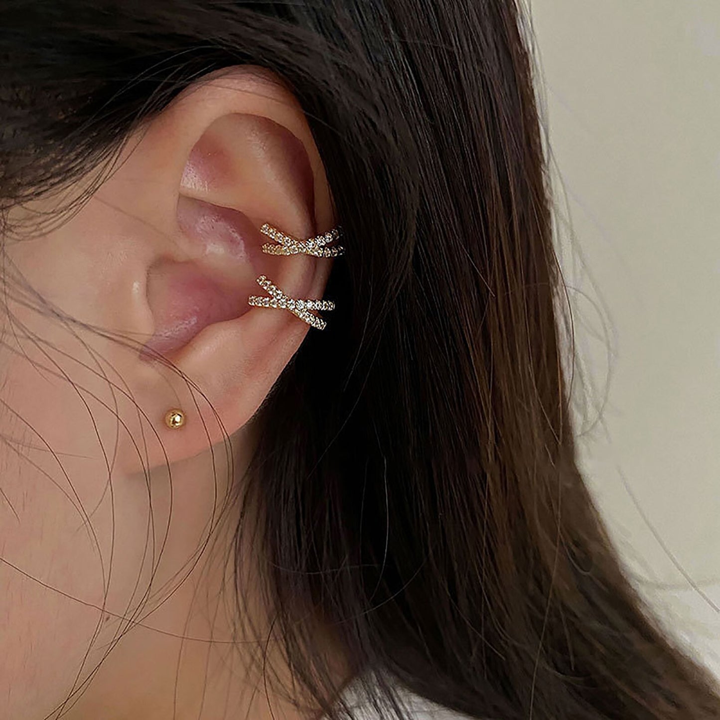 Effortless Elegance: Women's Non-Piercing Gold Ear Cuff Earrings | Ace of Craft