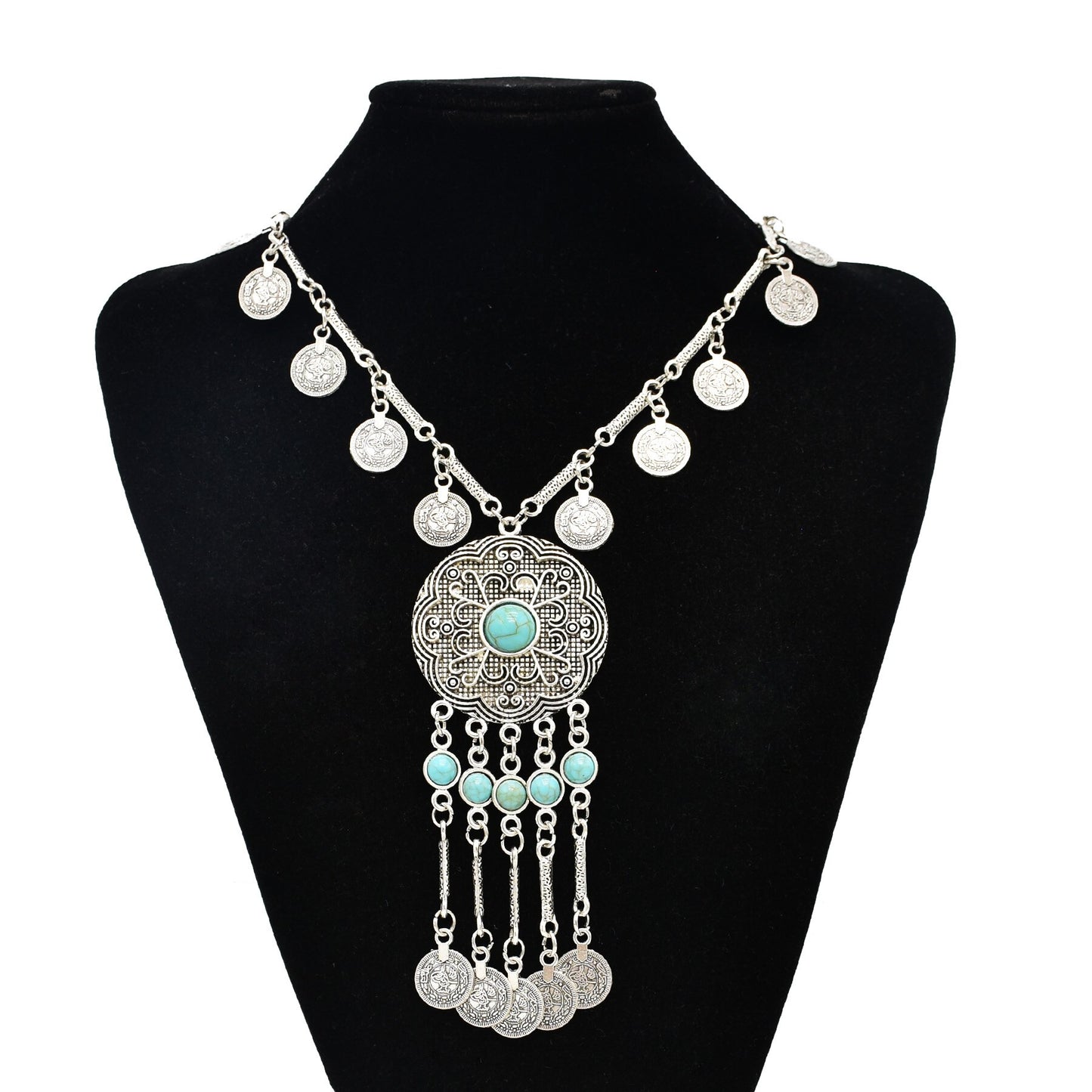 Turkish Boho Coin Tassel Necklace: Exquisite Ethnic Jewelry | Ace of Craft
