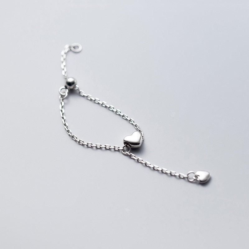 Silver Heart Chain Ring: Timeless Romantic Design | Ace of Craft