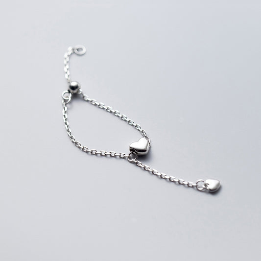 Silver Heart Chain Ring: Timeless Romantic Design | Ace of Craft