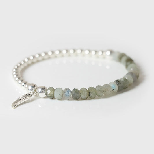 Labradorite Angel Wing Bracelet - Energy Charm for All!  | Ace of Craft