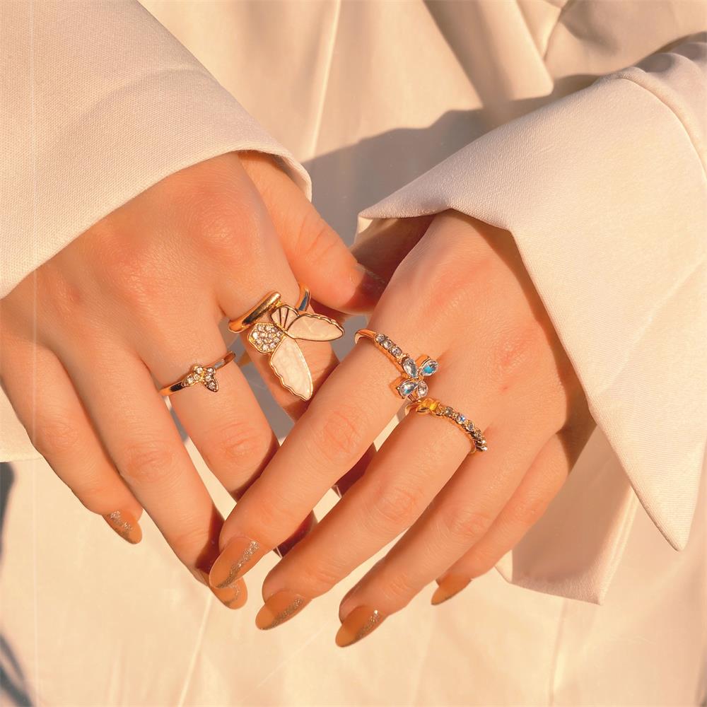 Bohemian Inspired Ring Set: Trendy Party Jewelry