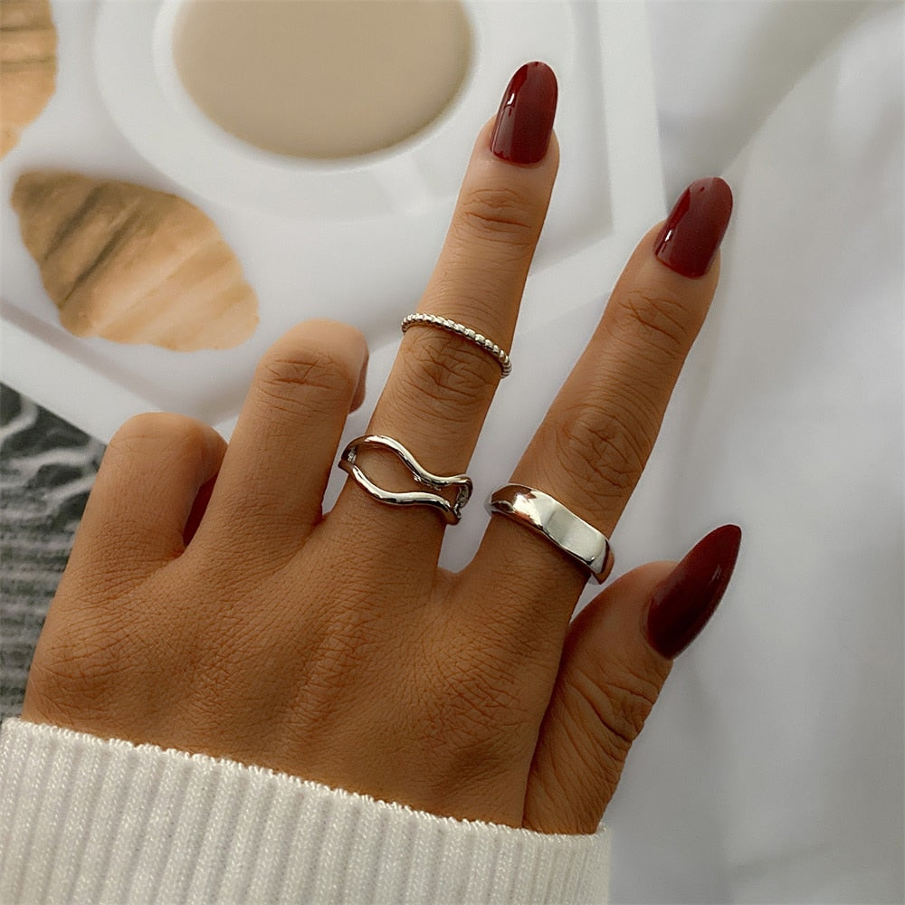 Bohemian Inspired Ring Set: Trendy Party Jewelry