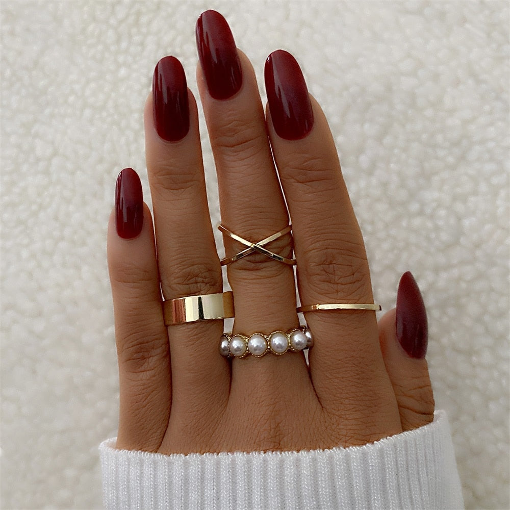 Bohemian Inspired Ring Set: Trendy Party Jewelry