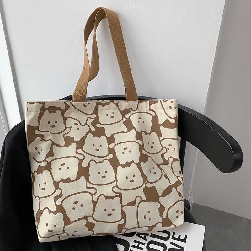 Cute Canvas Tote Bag: Quirky Cat Cartoon | Ace of Craft