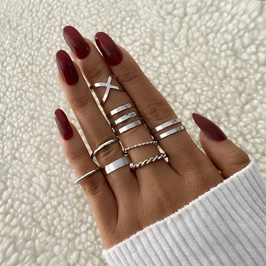 Bohemian Inspired Ring Set: Trendy Party Jewelry