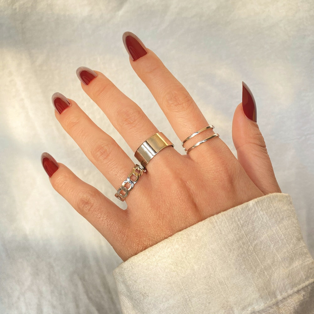 Bohemian Inspired Ring Set: Trendy Party Jewelry