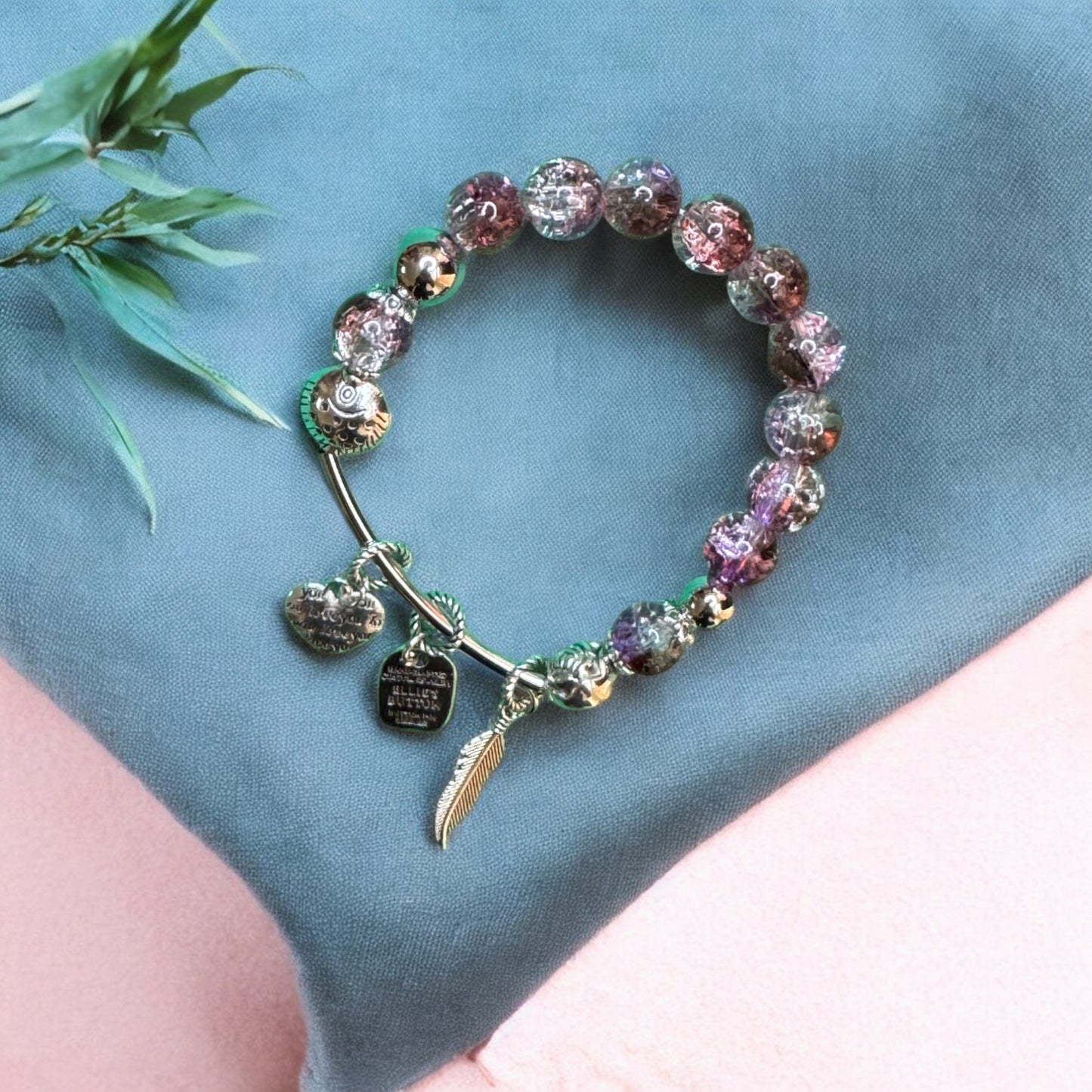 Sparkle & Shine: Glass Bead Bracelet with Dainty Charm | Ace of Craft