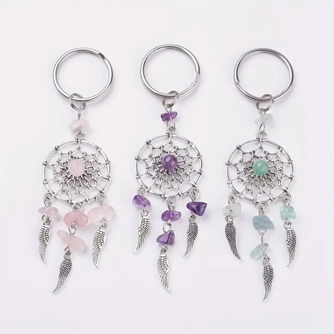 Dreamcatcher Keychains: Elevate Vibes with Crystal Magic