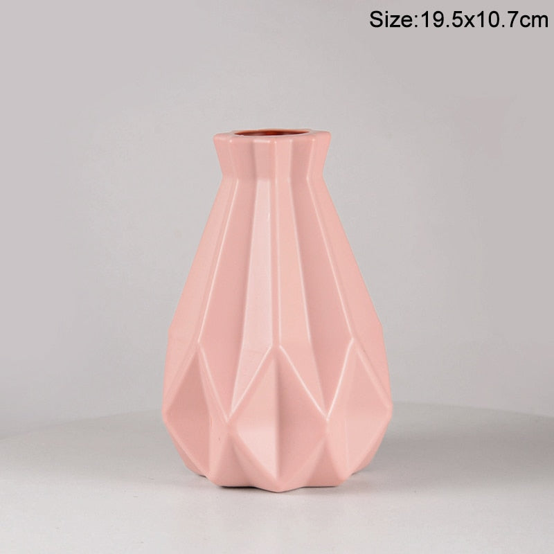 Modern Flower Vase | Plastic Bouquet Pot | Nordic Home Decoration