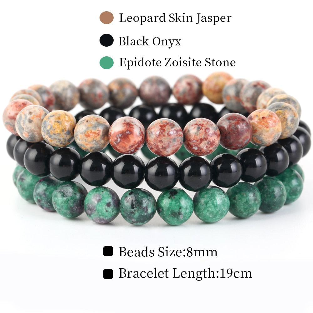 Natural Stone Bracelet Set | Women or Men Jewelry