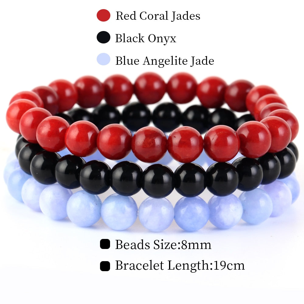 Natural Stone Bracelet Set | Women or Men Jewelry