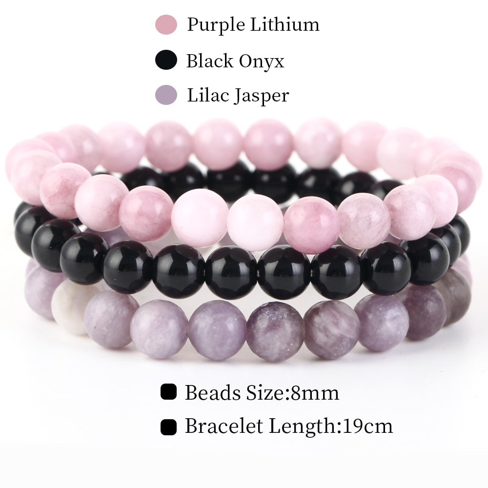 Natural Stone Bracelet Set | Women or Men Jewelry