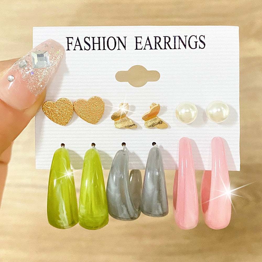 Trendy Acrylic Chain Earrings: Vibrant Resin Tassel Drops