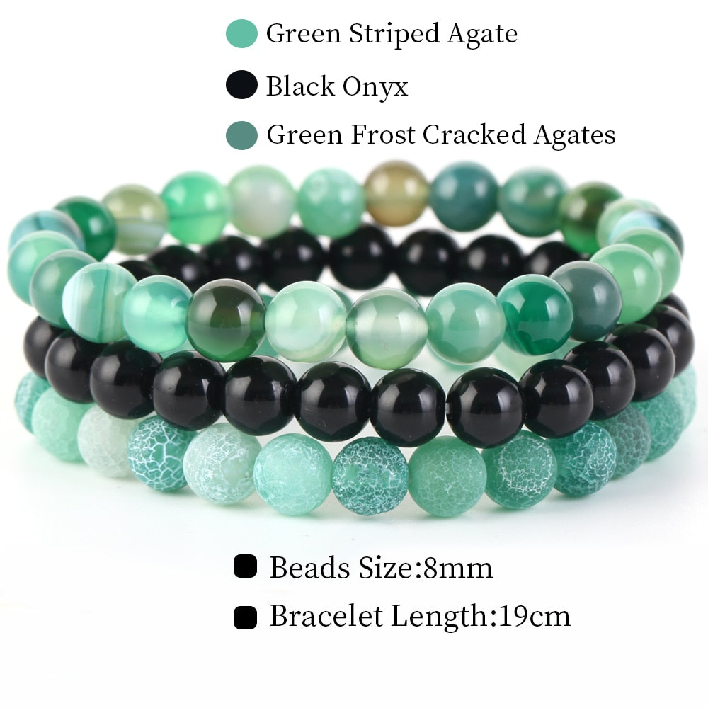 Natural Stone Bracelet Set | Women or Men Jewelry