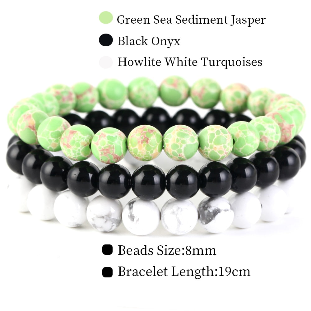 Natural Stone Bracelet Set | Women or Men Jewelry