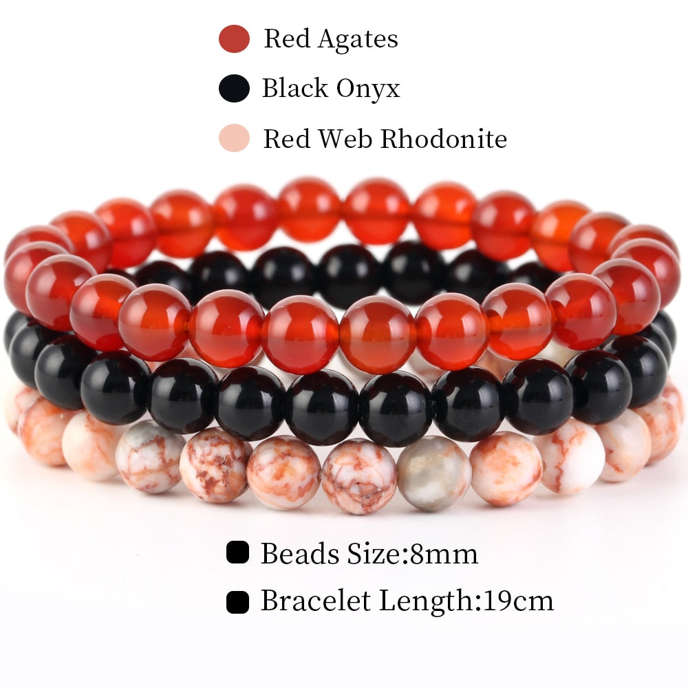 Natural Stone Bracelet Set | Women or Men Jewelry