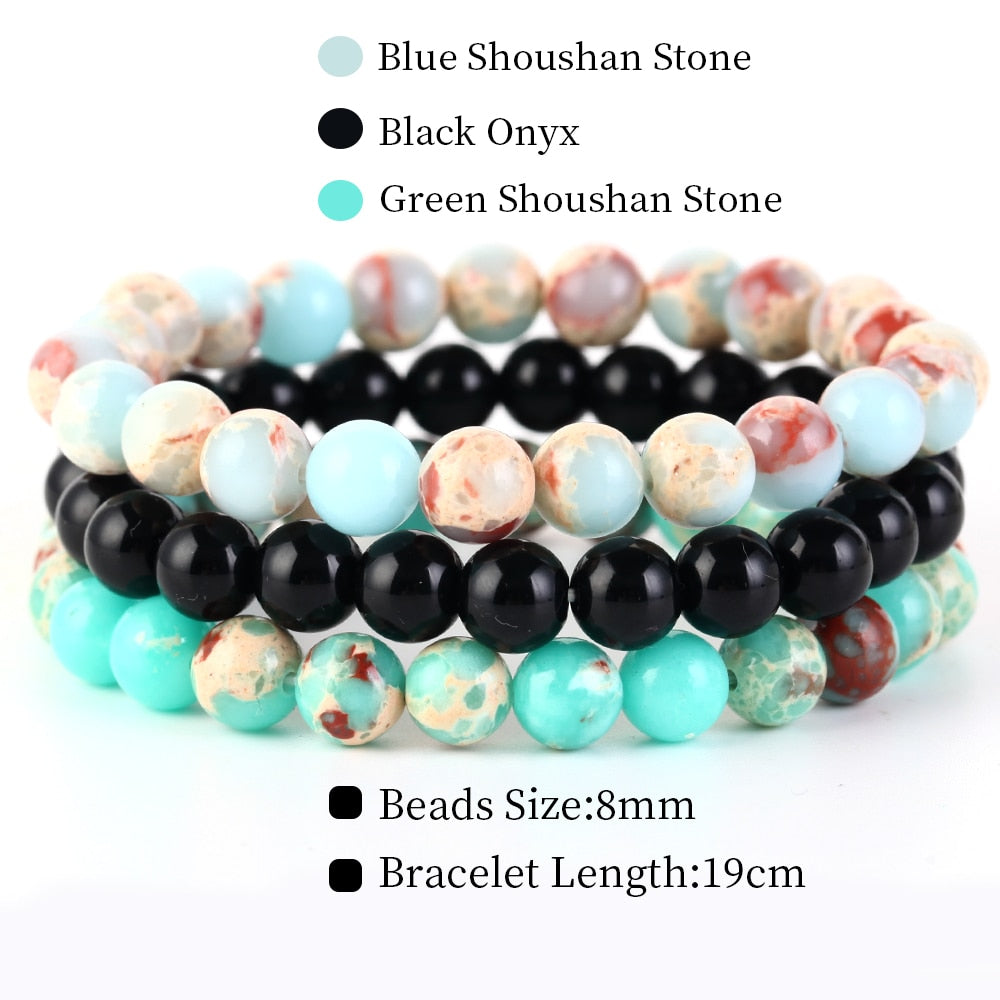 Natural Stone Bracelet Set | Women or Men Jewelry