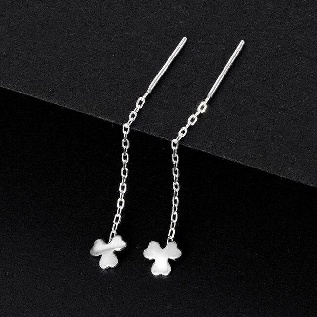 Sterling Silver Tassel Stud Earrings: Celestial Chic