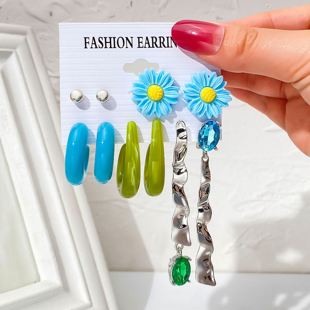 Trendy Acrylic Chain Earrings: Vibrant Resin Tassel Drops