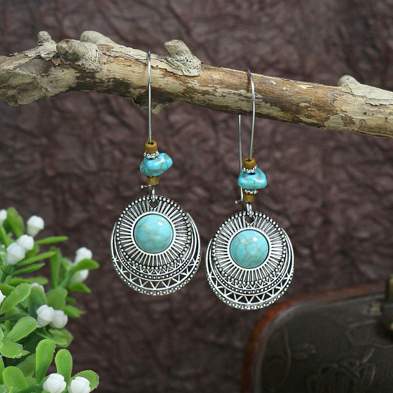 Bohemian Tassel Drop Earrings | Vintage Dangle Flower Earrings  | Ace of Craft