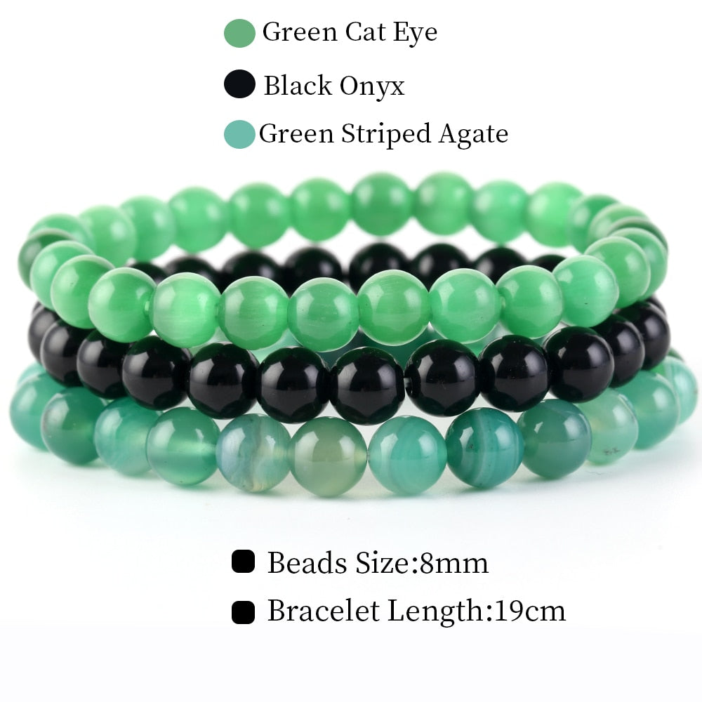 Natural Stone Bracelet Set | Women or Men Jewelry