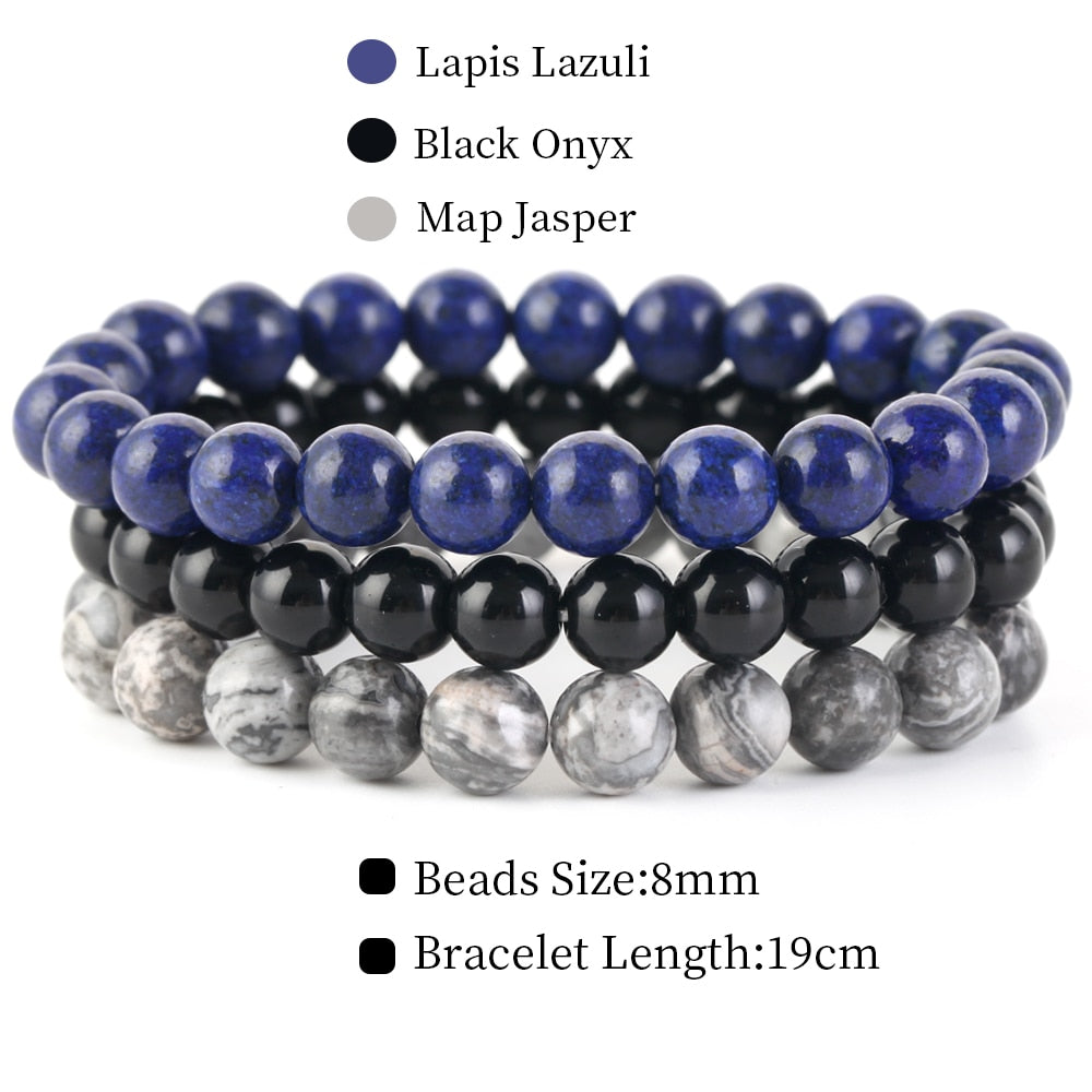 Natural Stone Bracelet Set | Women or Men Jewelry