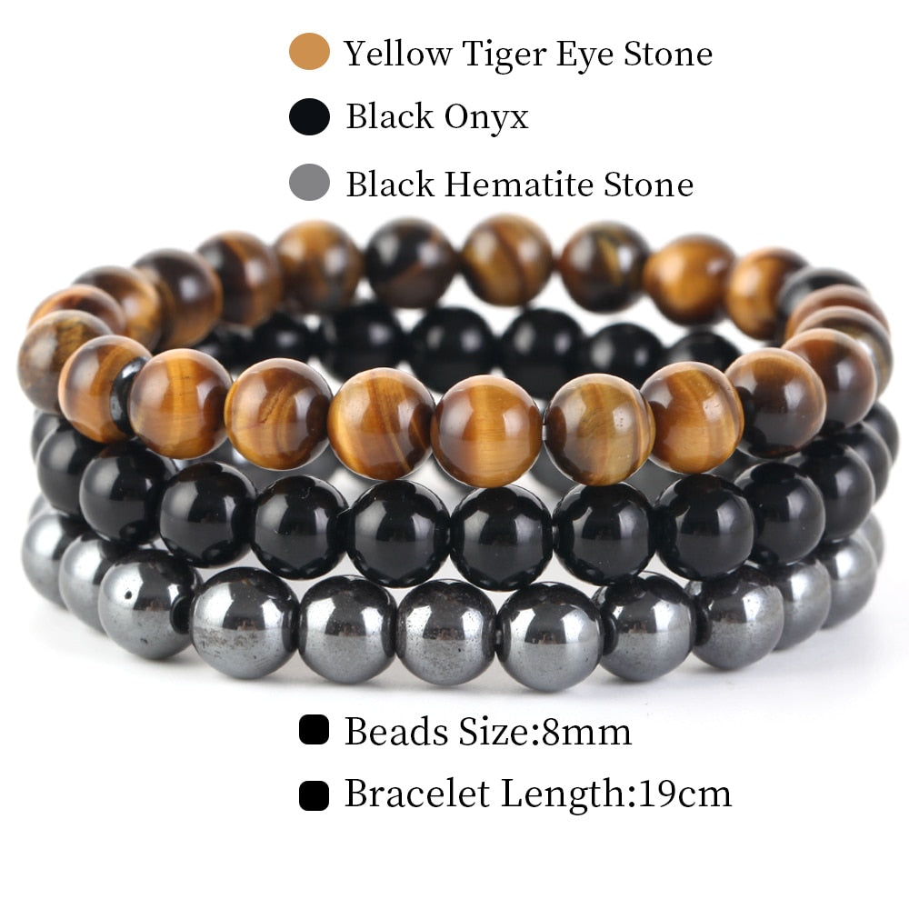 Natural Stone Bracelet Set | Women or Men Jewelry