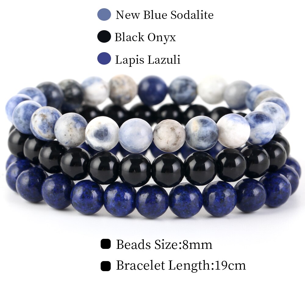 Natural Stone Bracelet Set | Women or Men Jewelry