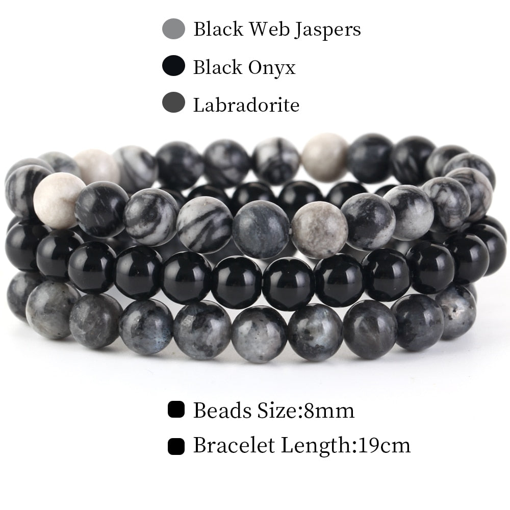 Natural Stone Bracelet Set | Women or Men Jewelry