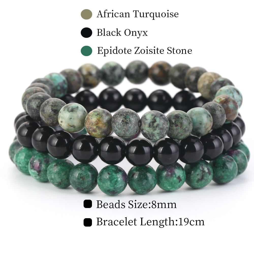 Natural Stone Bracelet Set | Women or Men Jewelry