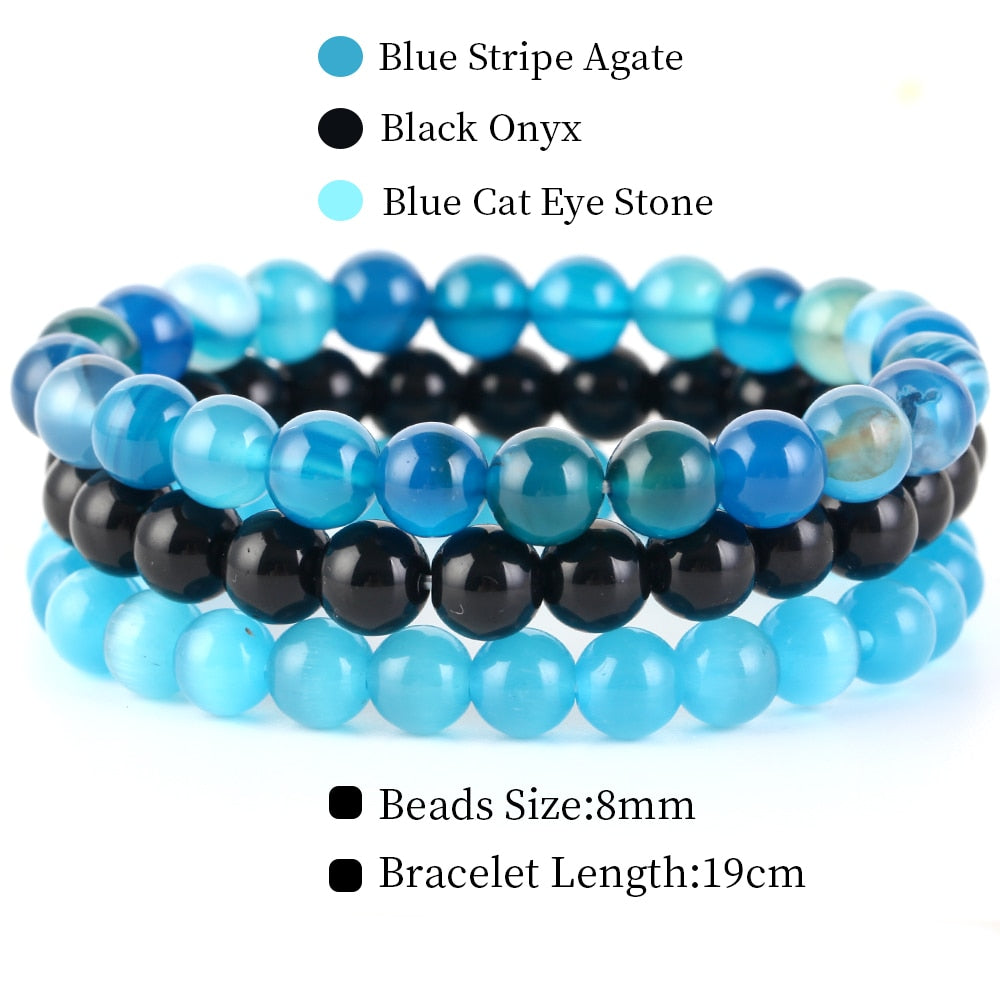 Natural Stone Bracelet Set | Women or Men Jewelry