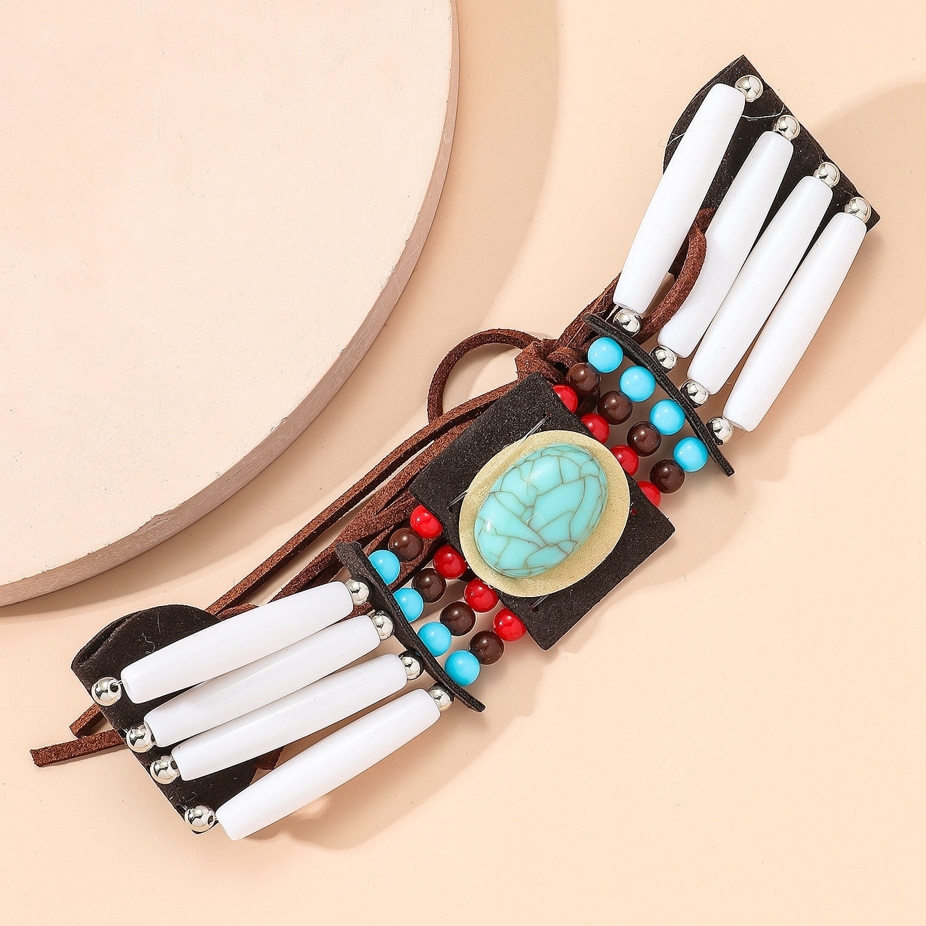 Turquoise Boho Choker: Ethnic Elegance