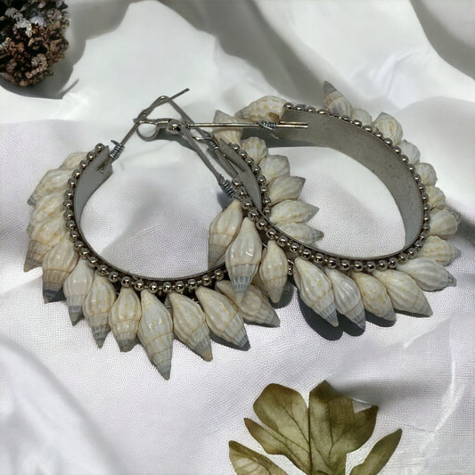 Sparkling Seashell Hoops: Shine Bright with Beachy Style