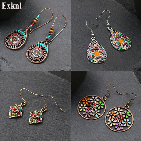 Bohemian Vintage Earrings: Colorful Elegance for Every Style