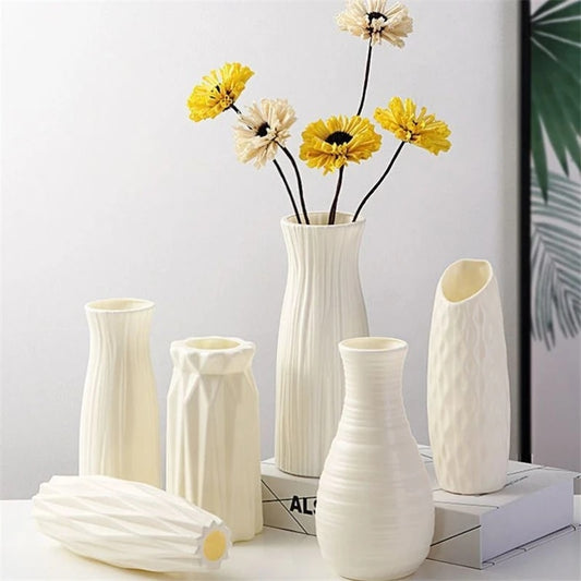 Modern Flower Vase | Plastic Bouquet Pot | Nordic Home Decoration